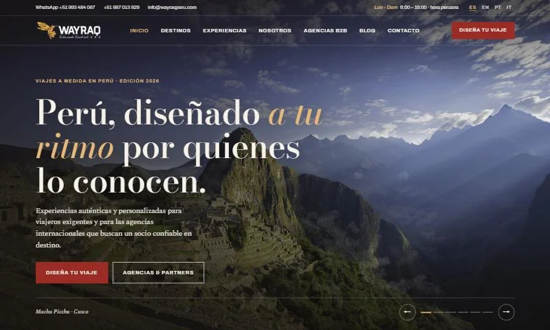 Wayraq Perú vista en computadora